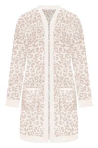 Bare Necessities Ivory and Tan Fuzzy Animal Print Cardigan DOORBUSTER | Pink Lily