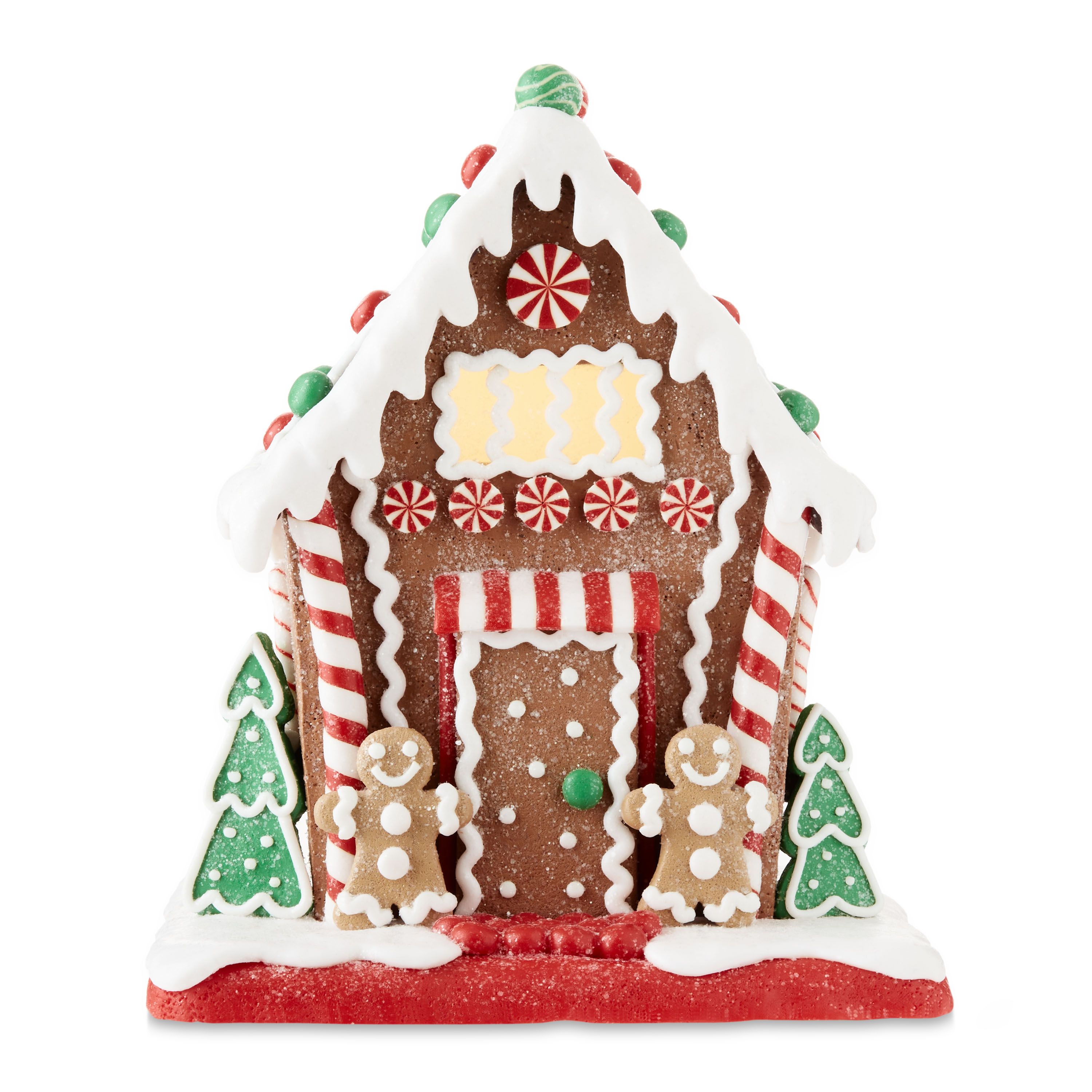 Holiday Time Gingerbread House with LED Lights, 8" - Walmart.com | Walmart (US)