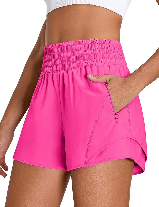 BMJL Women's Athletic Shorts High Waisted 2.5" Running Short with Zipper Pocket Sporty Yoga Gym W... | Amazon (US)