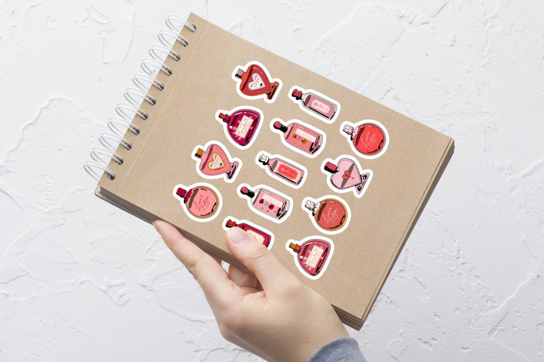 Charming Love Potion Vinyl Stickers Romantic, Magical Decals for Valentine's Day, Special Occasio... | Etsy (US)