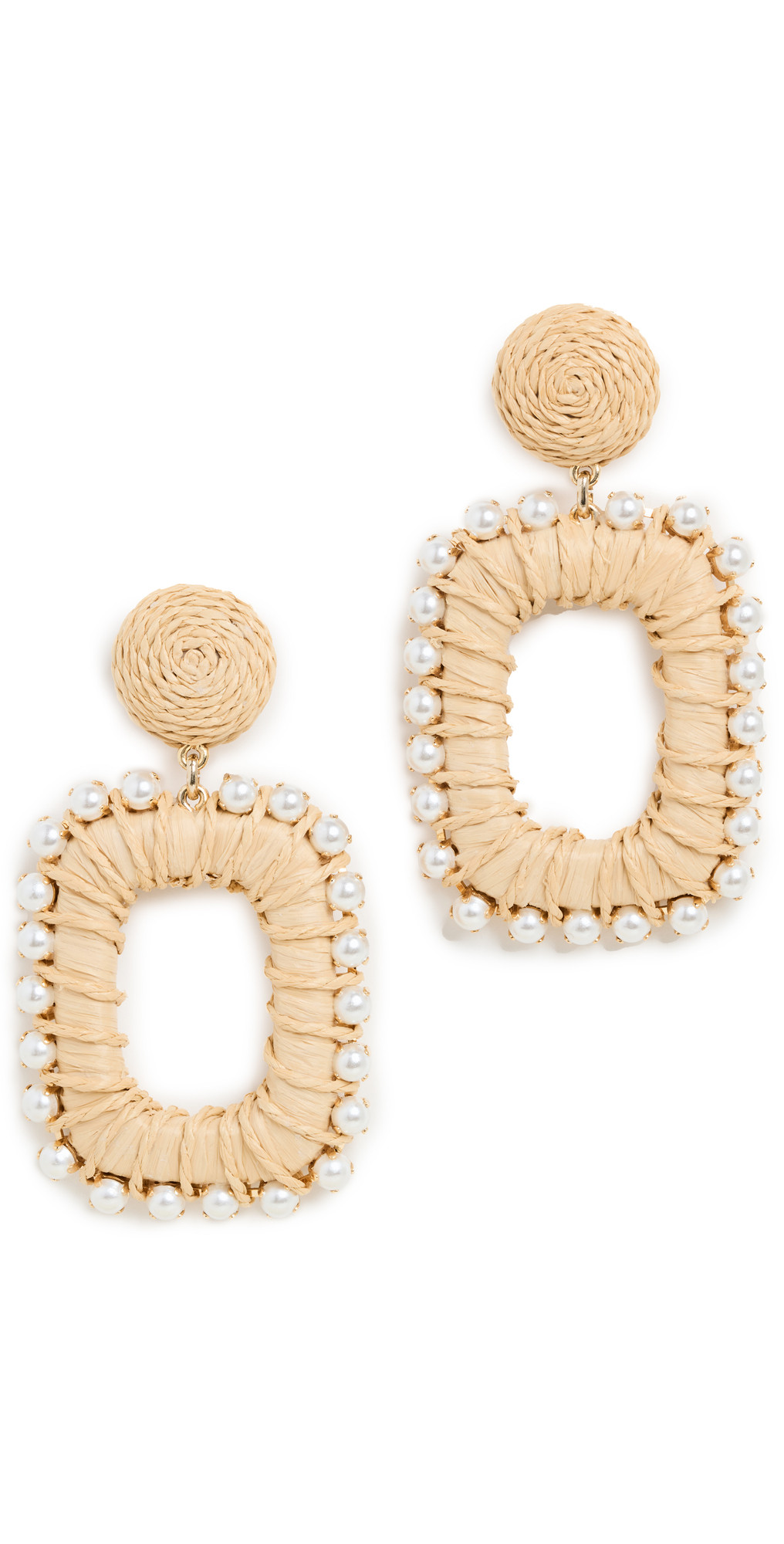 Carolina Herrera Raffia Wrapped Chain Earrings | Shopbop