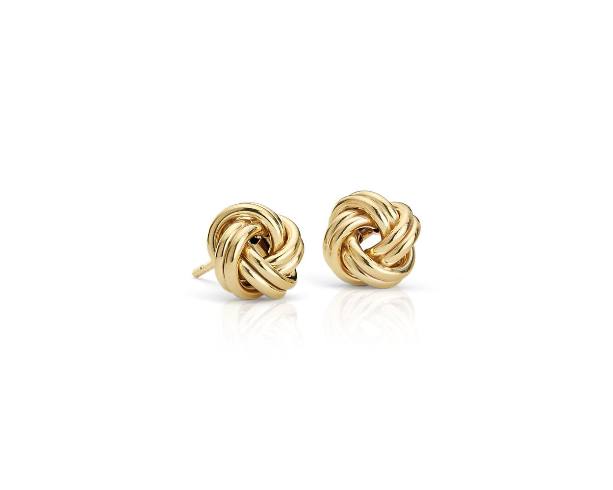 Petite Love Knot Earrings in 14k Italian Yellow Gold | Blue Nile
