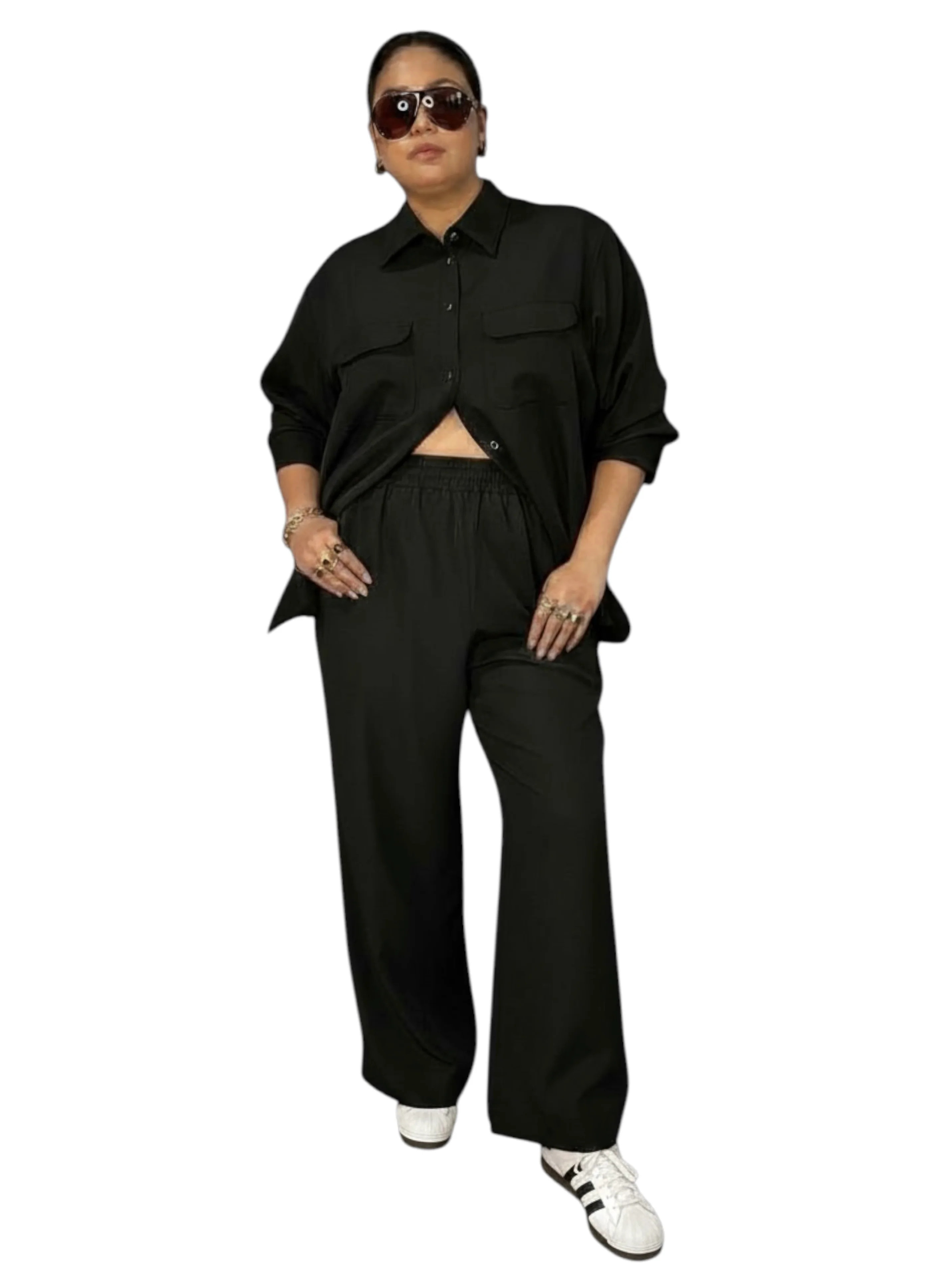 Riley & Payton Pajama Style Co-Ordinated Set Black | BAACAL Limited, LLC