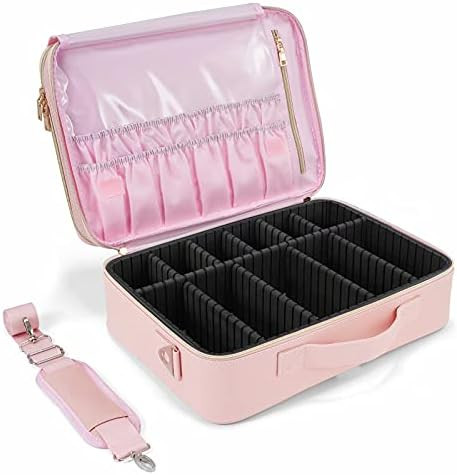 Amazon.com : Makeup Case Large, Stagiant Makeup Organizer Bag for Make up Artist, 3 Layer 16 IN T... | Amazon (US)