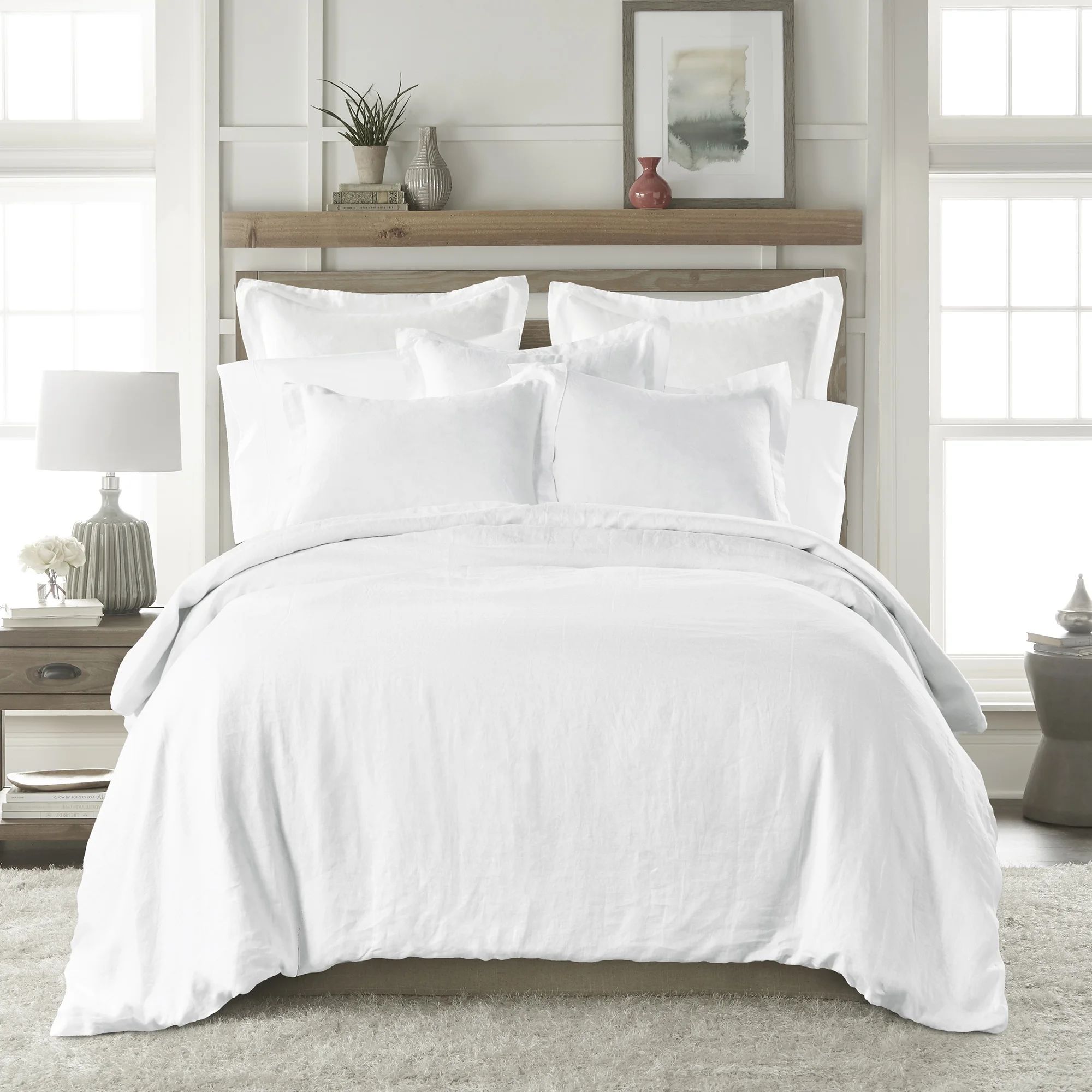Levtex Home - 100% Linen - Queen Duvet Cover Duvet Cover - Washed Linen in White - Duvet Cover Si... | Walmart (US)