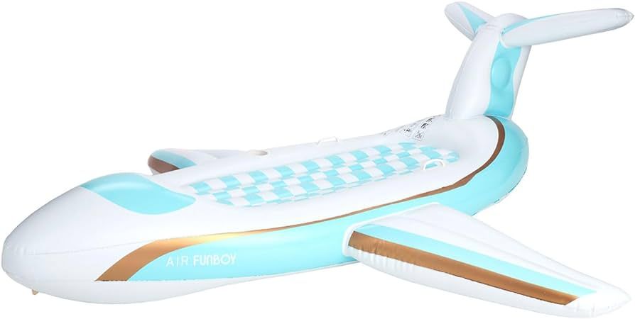 FUNBOY Giant Inflatable Luxury Private Jet Airplane Pool Float, Luxury Float for Summer Pool Part... | Amazon (US)