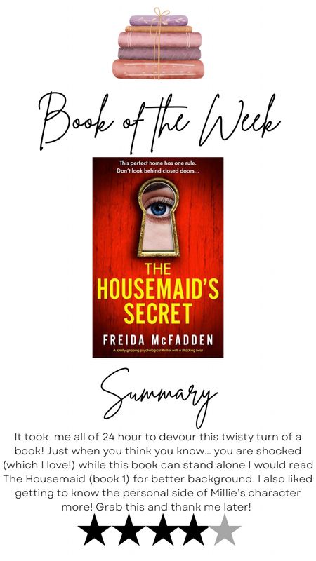 Book review… The housemaids secret by Frieda McFadden