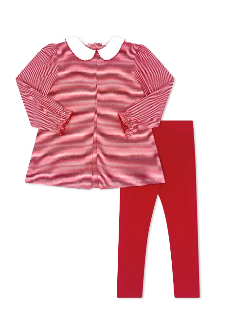 Caroline Legging Set - Raleigh Red Ministripe | Lullaby Set