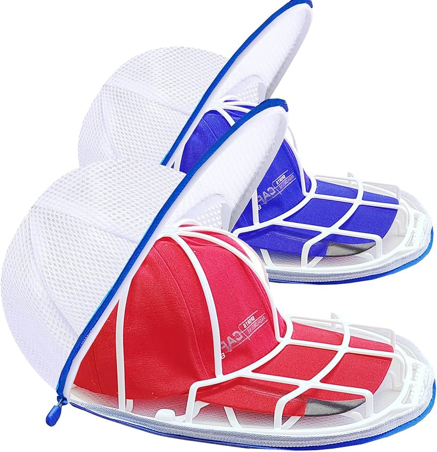 Hat Washer Cage for Washing Machine, Baseball Cap Washing Cage with Laundry Mesh Bag, Hat Cleaner... | Amazon (US)