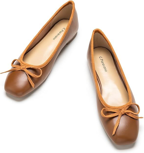 C.Paravano Women's Flats | Ballet Flats for Women | Flat Shoes | Dressy Shoes for Women | Round T... | Amazon (US)