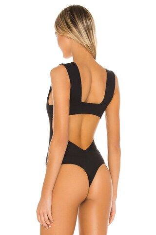 Free People Oh She's Strappy Bodysuit in Black from Revolve.com | Revolve Clothing (Global)