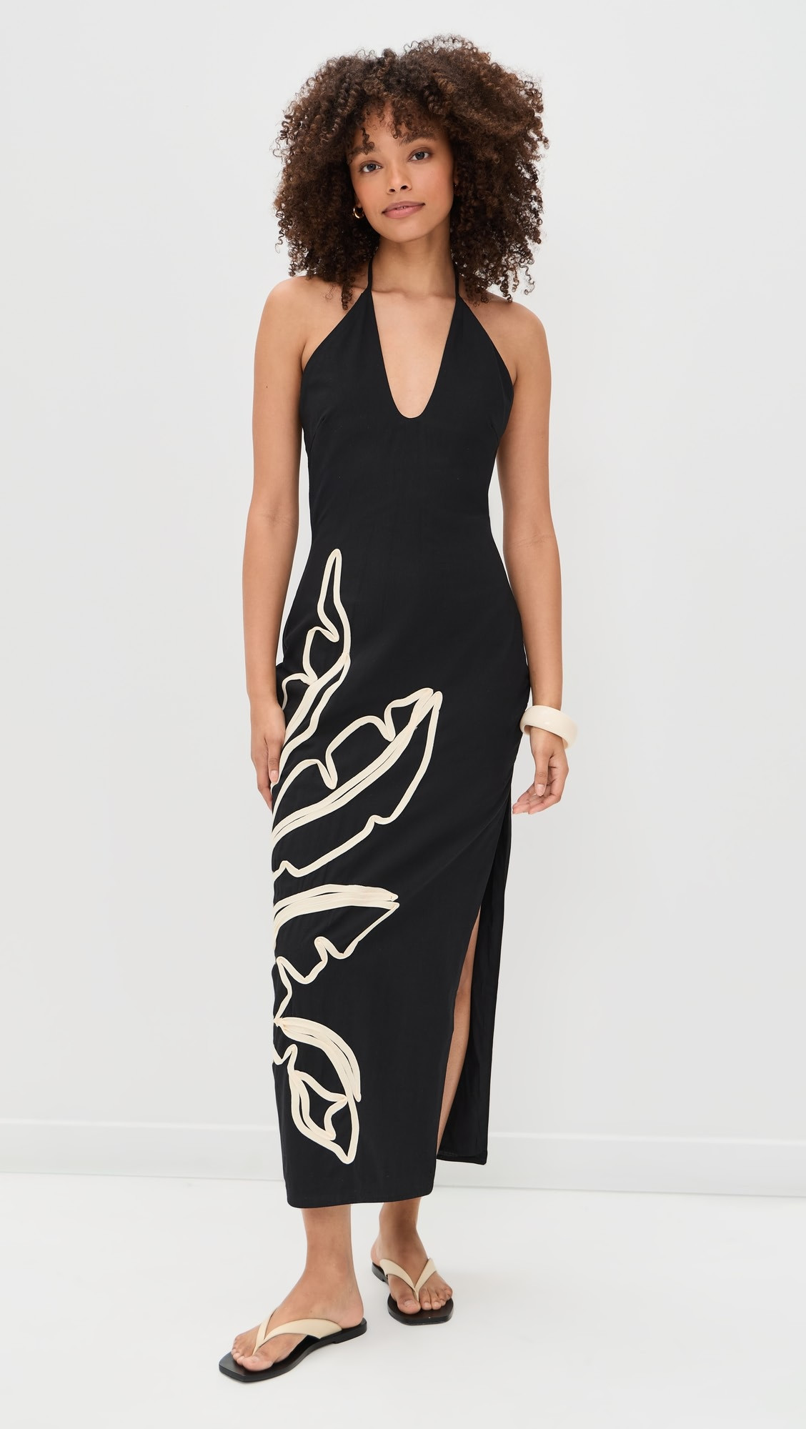 Brontie Keyhole Halter Midi Dress | Shopbop