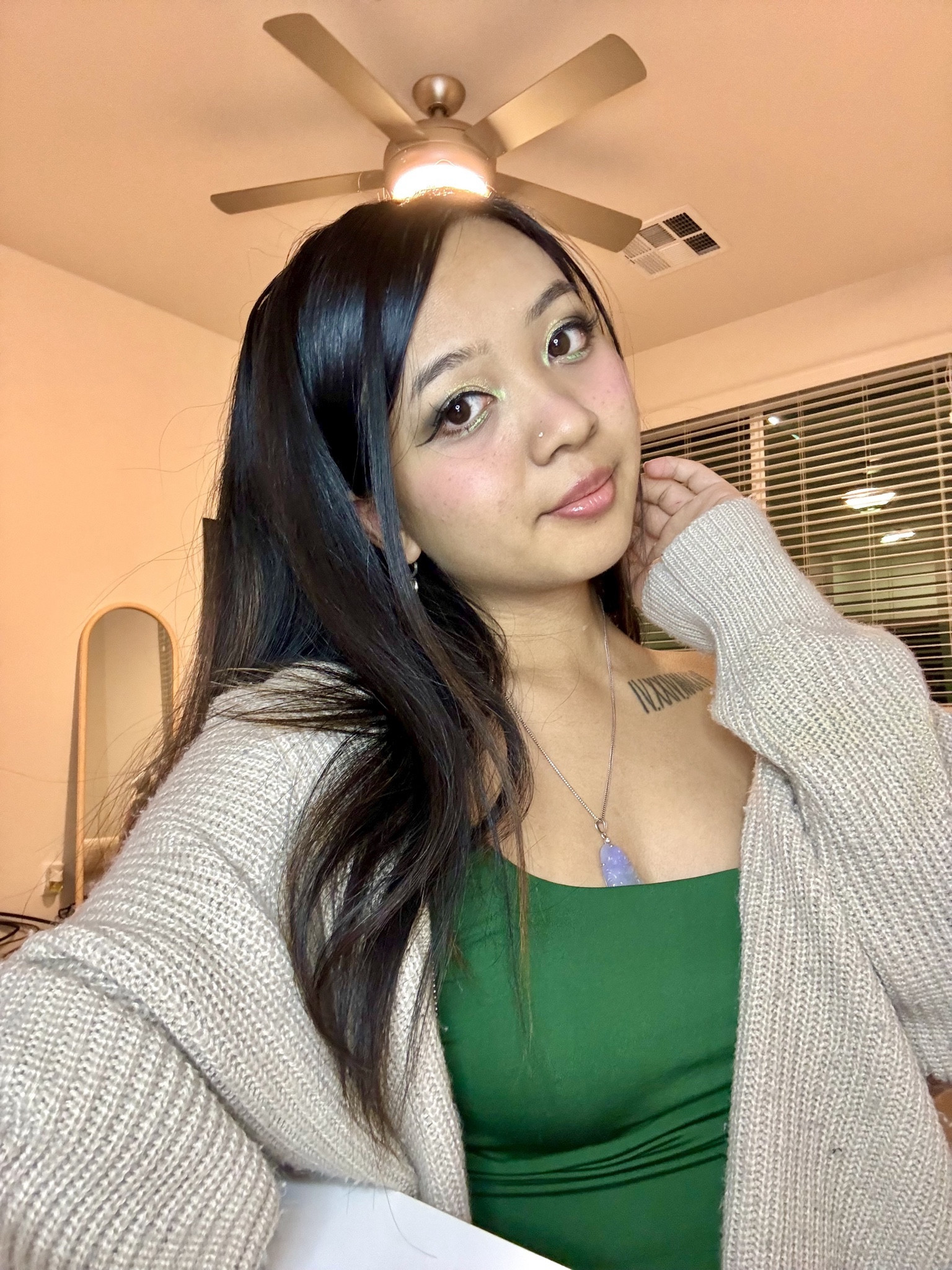 Festive matcha make up 🍵🎄💚💫