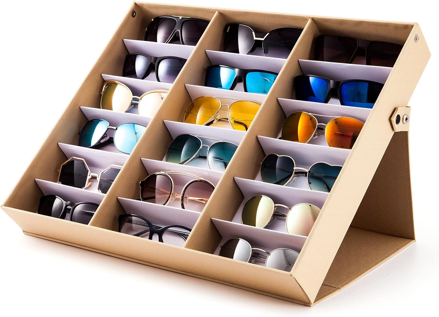 TRIUMPH VISION Sunglasses Organizer Storage Eyeglasses Holder - Multiple Glasses Case Box Eyewear... | Amazon (US)