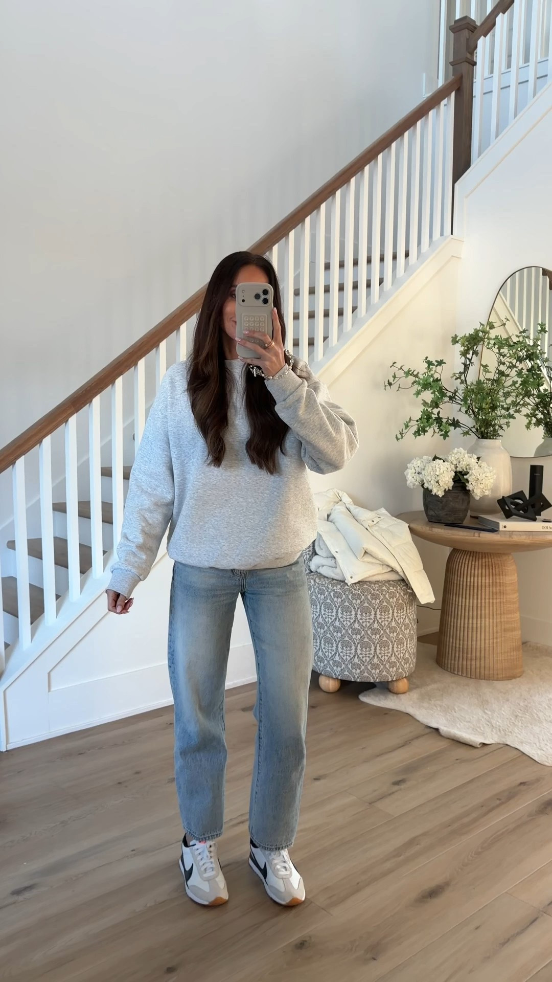 Most worn jeans, I’m wearing size 25. Size s in sweatshirt 

#LTKOver40 #LTKdayinmylife #LTKgrwm