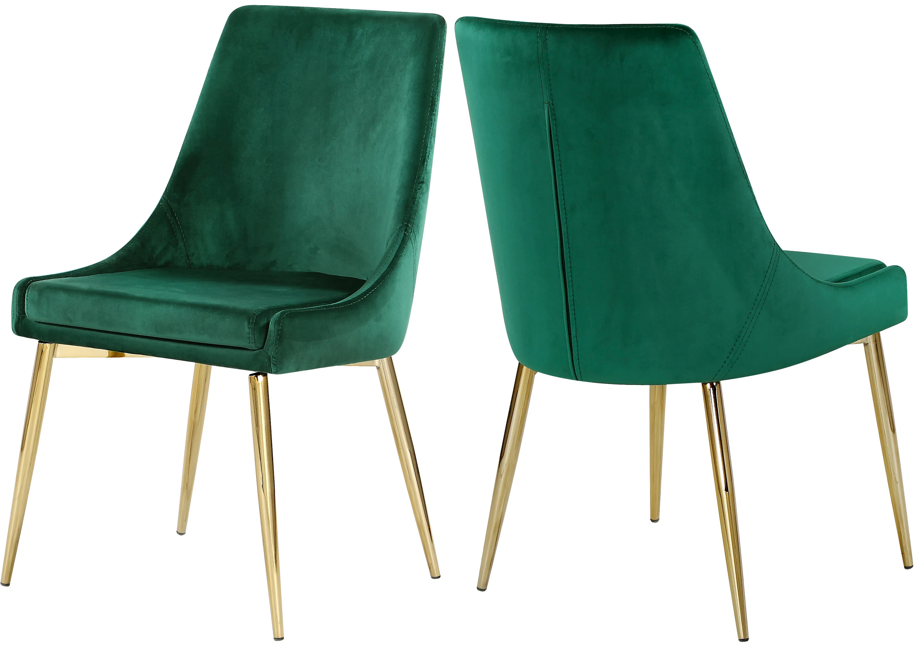 Ellenberger Velvet Upholstered Dining Chair (Set of 2) | Wayfair North America