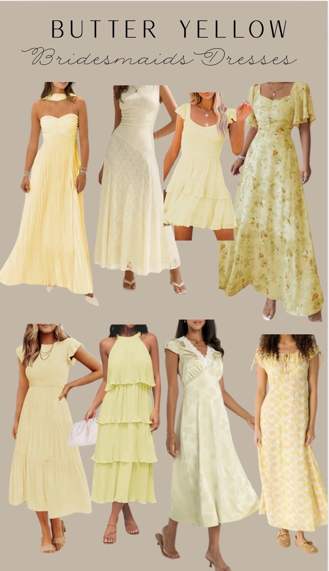 Butter yellow Bridesmaids dresses

#LTKU #LTKSeasonal #LTKWedding