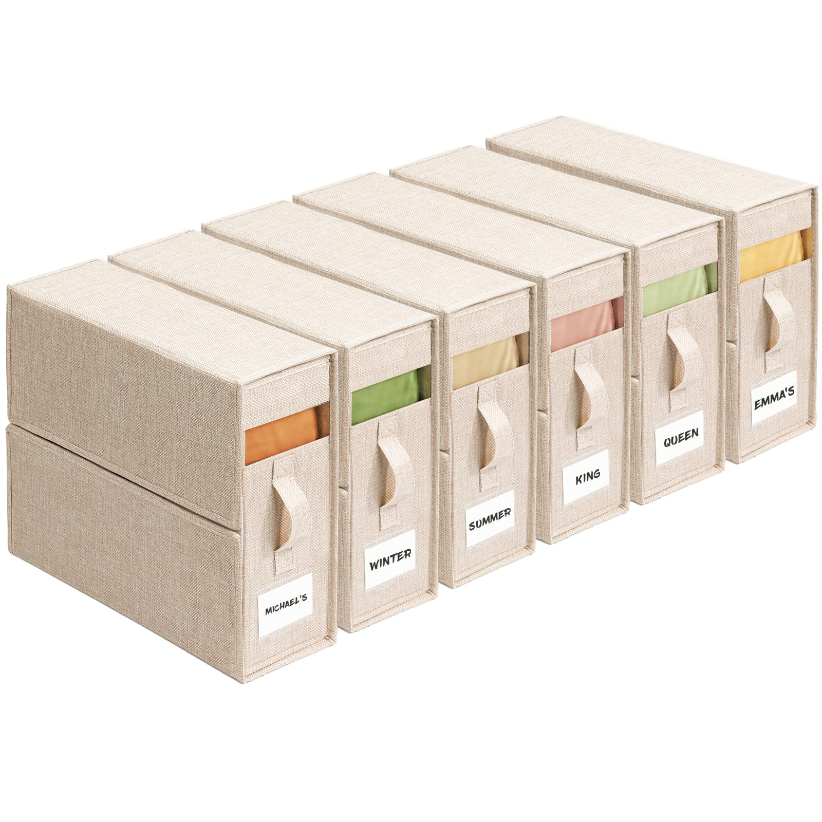 Amazon.com: ZenStorage 6Pack Sheet Organizers and Storage - King/Queen Size Sheet Storage Organiz... | Amazon (US)