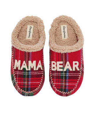 Women's Mama Bear Plaid Clog Slipper | Macy's