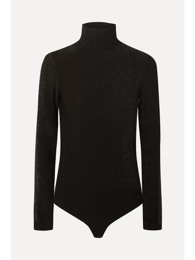 Wolford
				
			
			
			
			
			
				Silver Dust metallic stretch-jersey turtleneck thong bodysui... | NET-A-PORTER (UK & EU)