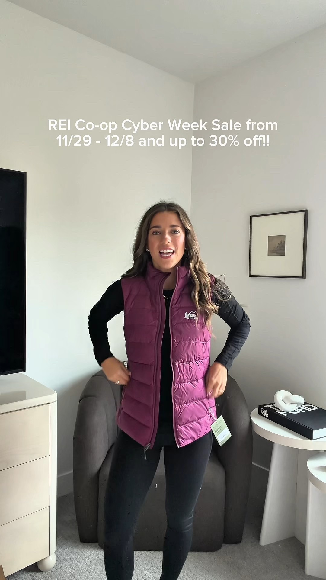 Check out the @rei Cyber Week Sale from 11/29 - 12/8 for new winter running, skiing, and everyday finds! These REI Co-op Merino base layers are 30% off, HydraPak flasks are 25% off, and REI Co-op 650 Down Vests are 40% off. #REIPartner