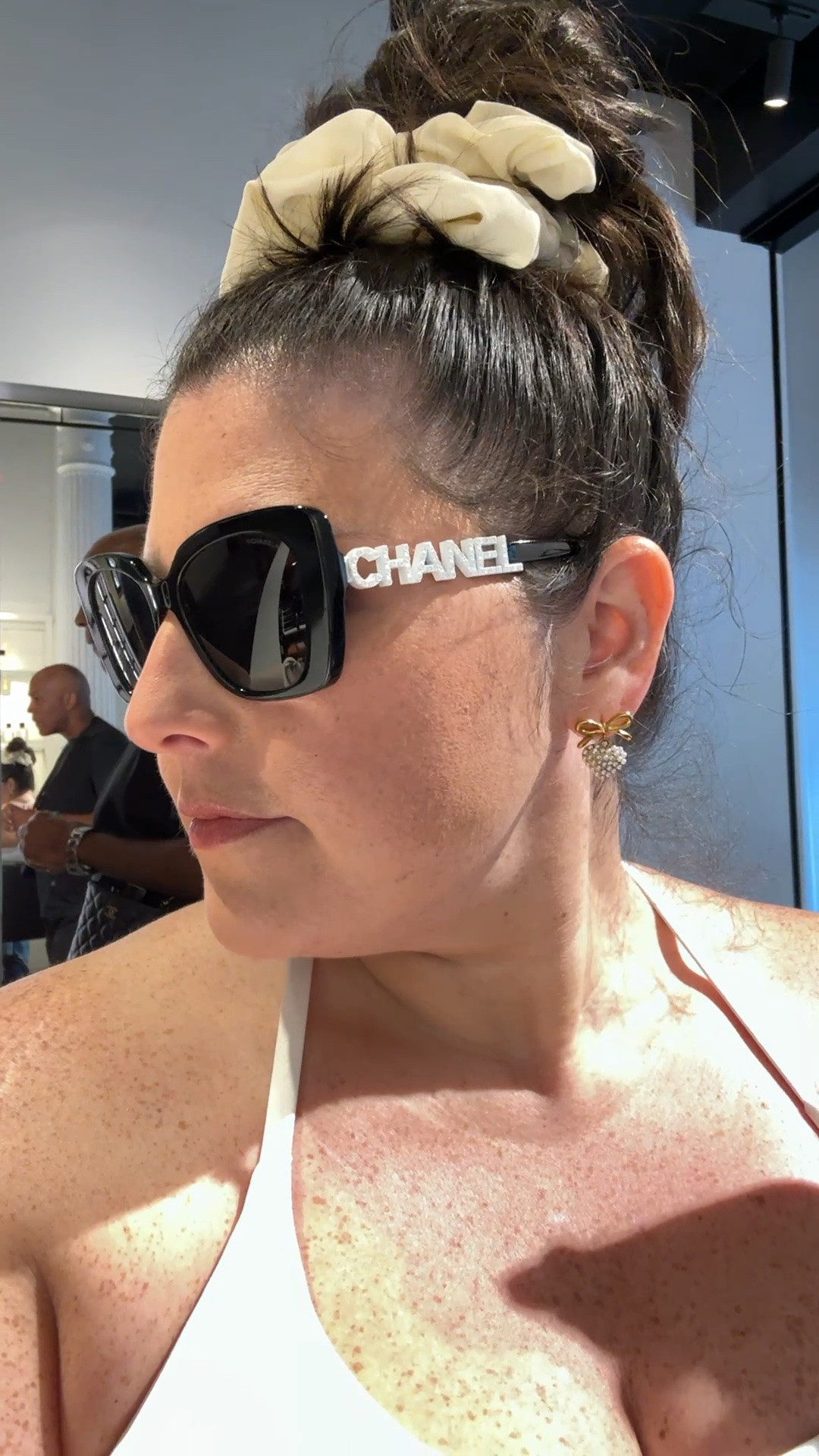 My first luxury sunnies 🤍🖤 got them adjusted today!