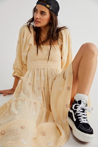 Dahlia Embroidered Maxi Dress | Free People (Global - UK&FR Excluded)