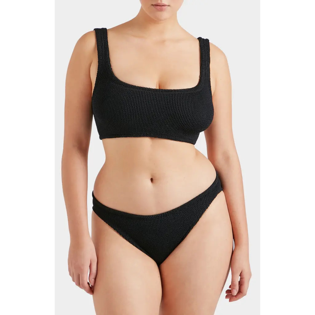Hunza G Xandra Two-Piece Bikini in Black at Nordstrom | Nordstrom