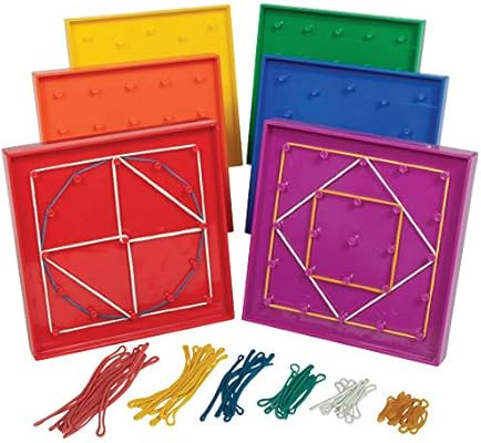 edxeducation Double-Sided Geoboard Set - in Home Learning Manipulative for Geometry and Creativit... | Amazon (US)