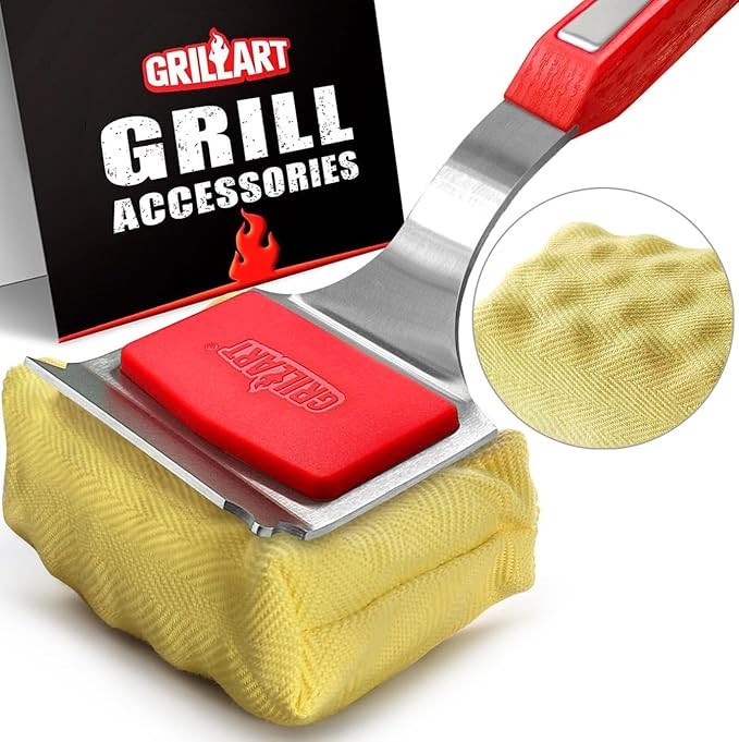 GRILLART Grill Brush Bristle Free. SteamWizards BBQ Replaceable Cleaning Head, Unique Seamless-Fi... | Amazon (US)