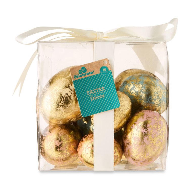 Easter Gold Foil Eggs, 15 Count, by Way To Celebrate - Walmart.com | Walmart (US)