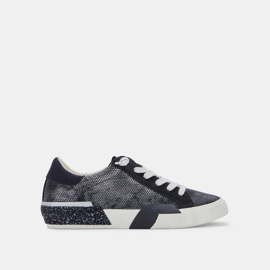 ZINA SNEAKERS GUNMETAL LEATHER | DolceVita.com