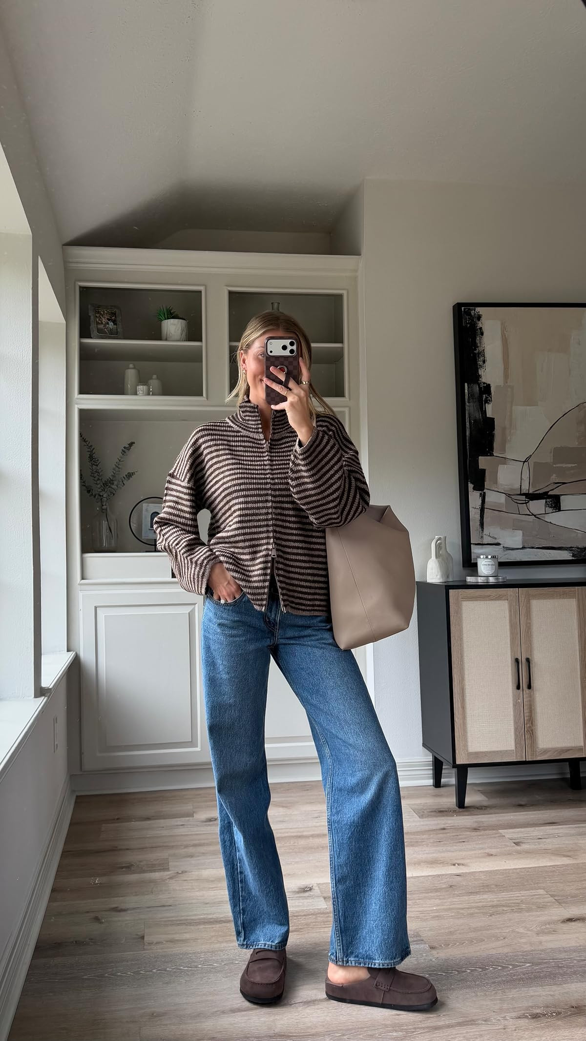Cozy zip up mock neck! Wearing S and 26 in denim
 

 #LTKootd