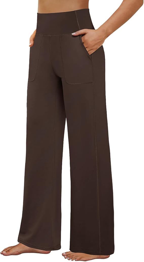 FireSwan Yoga Pants Women Wide Leg Pants High Waist Stretch Dress Loose Casual Lounge Sweatpants ... | Amazon (US)