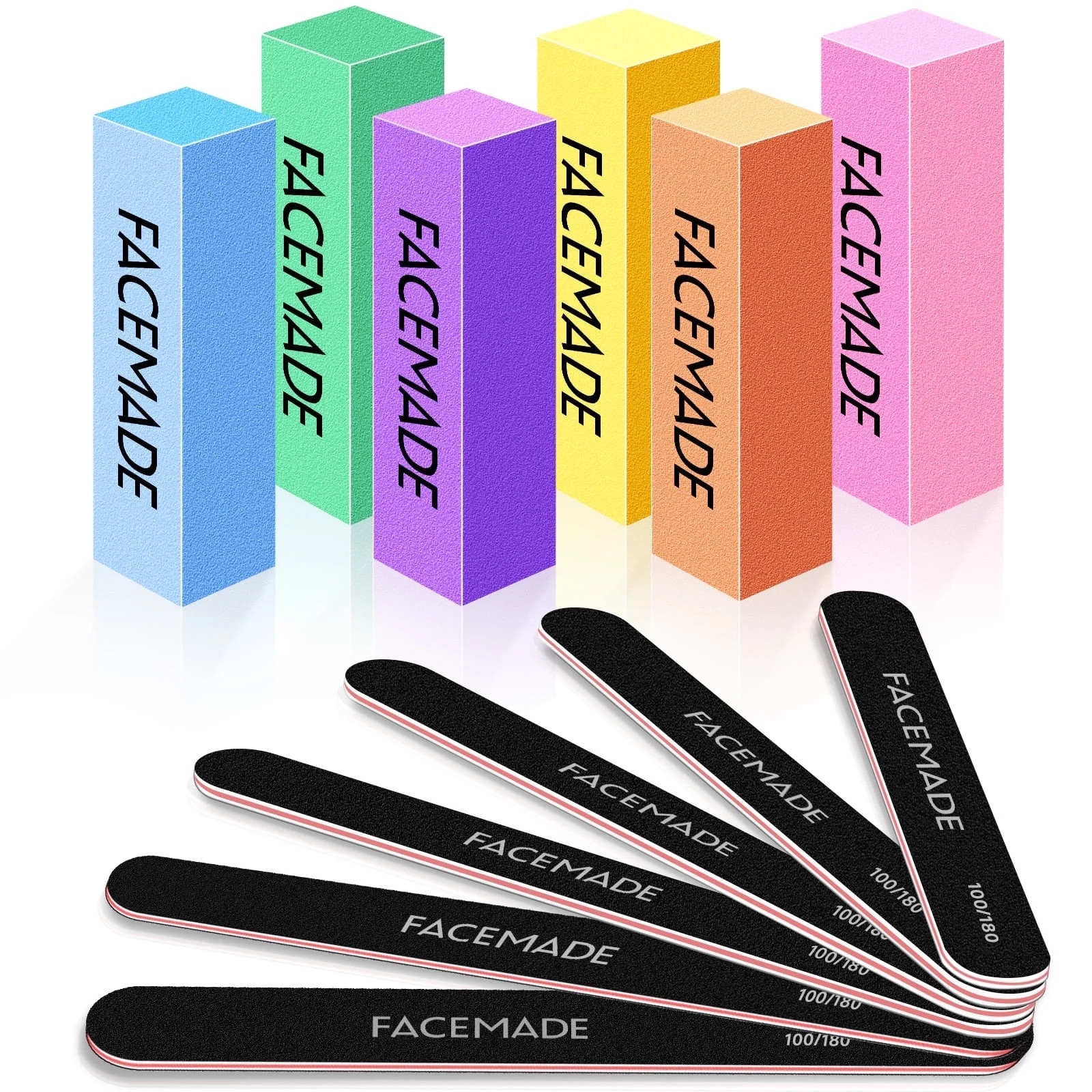 FACEMADE Nail Files and Buffer 12 Pcs, Professional Manicure Tools Kit Care Buffer Block Tools 10... | Walmart (US)