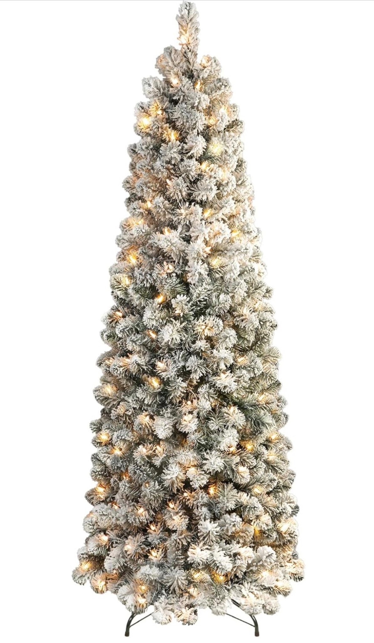 Gorgeous 8 FT flocked slim tree! Linking for you guys! 

#LTKHome #LTKHoliday #LTKSeasonal