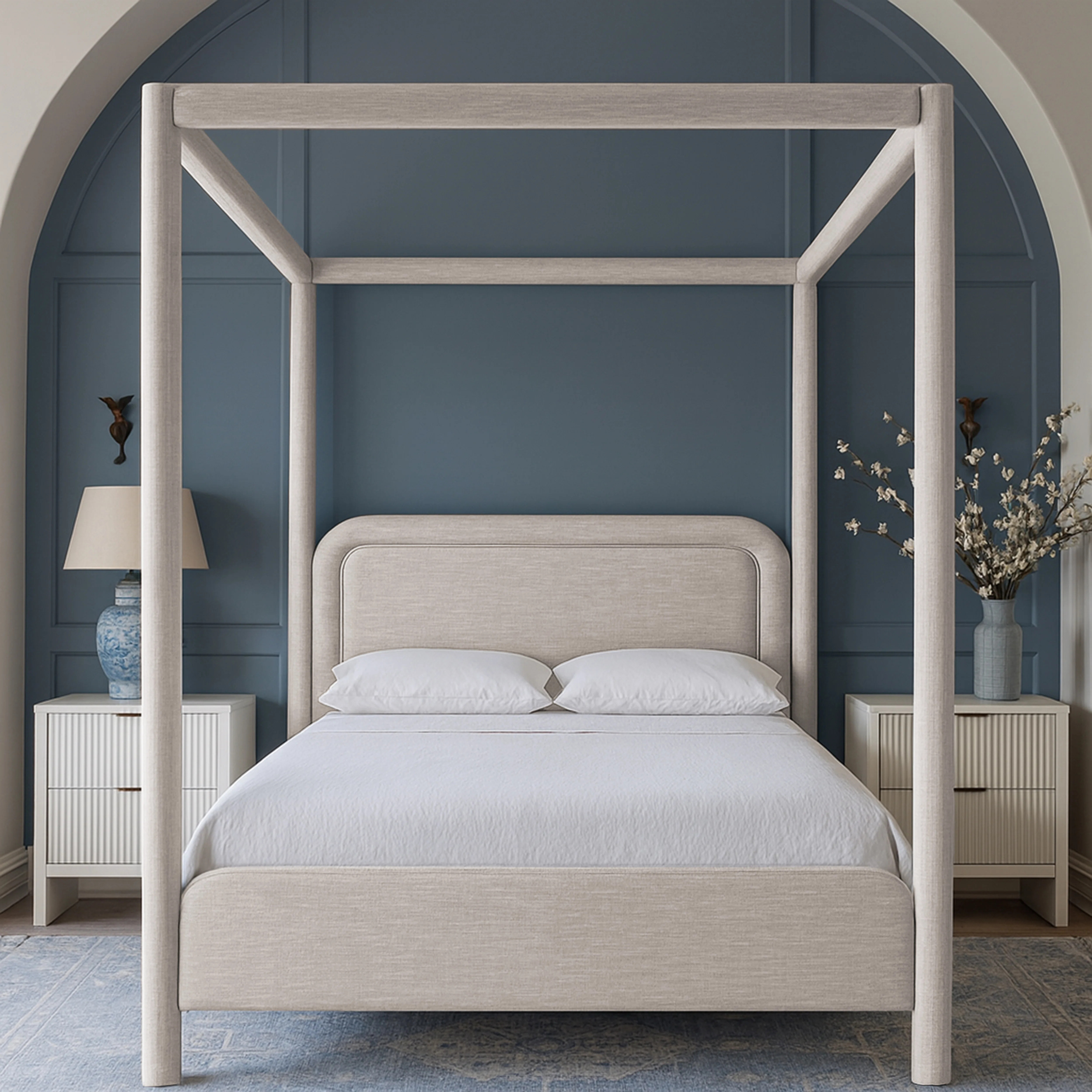 Baer Linen Textured Fabric Upholstered Bed | Wayfair North America