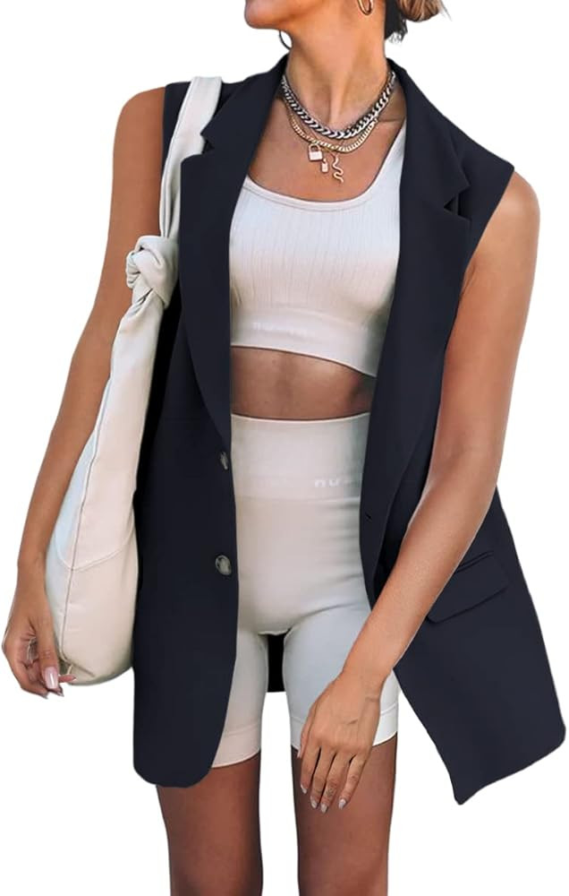 Grlasen Women Casual Elegant Long Sleeve Oversized Lapel Blazers Open Front Solid Work Office Jac... | Amazon (US)