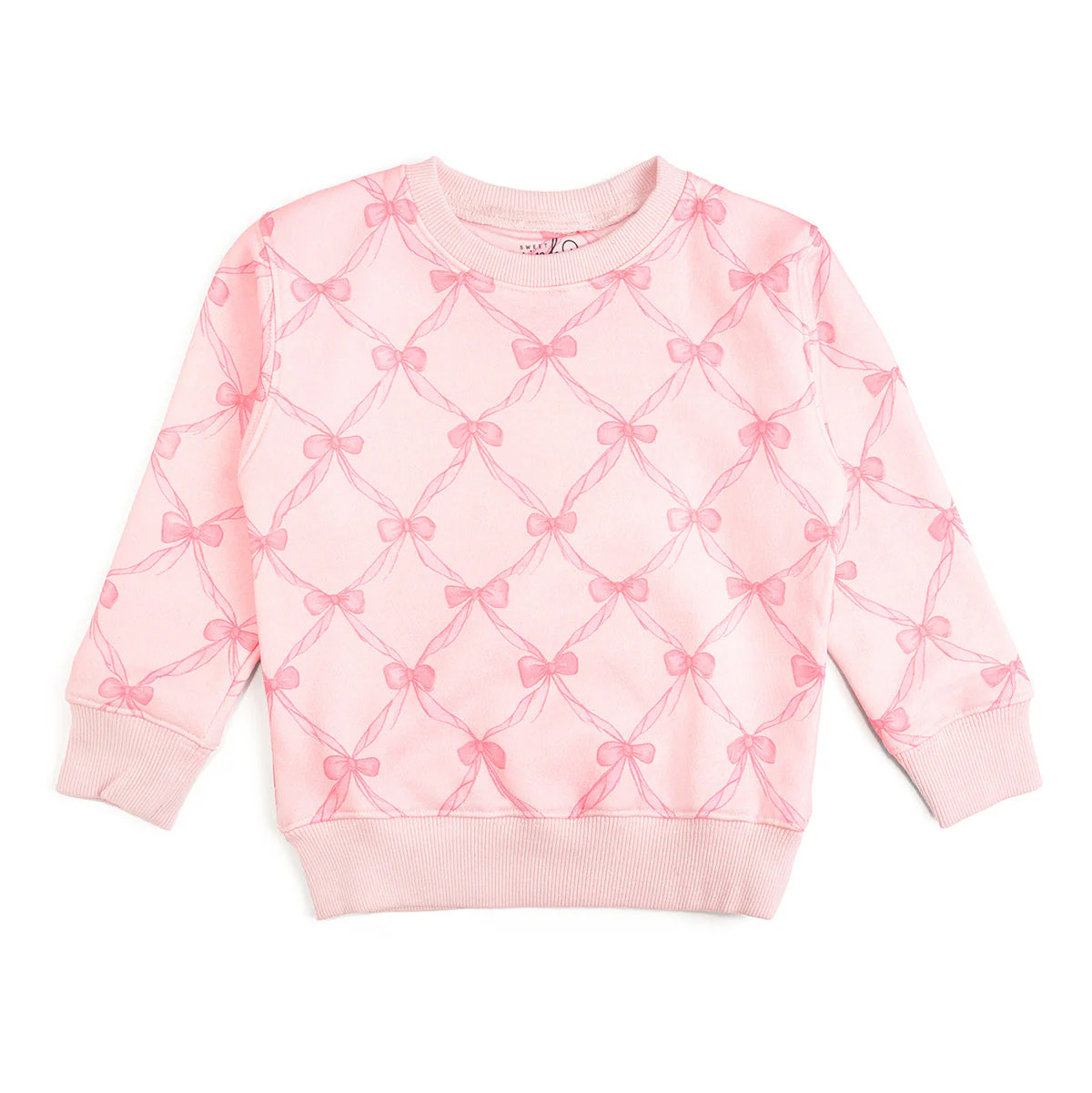 Bow Trellis Sweatshirt - Ballet | Sweet Wink