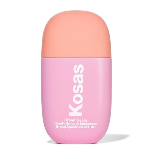 Kosas DreamBeam Mineral Sunscreen SPF 40 - Smooth Liquid Sun Protection for Face - Lightweight Makeup Base w/Hyaluronic Acid, Ceramides & Peptides - Subtle Radiant Finish, Original, 40 ml | Amazon (US)
