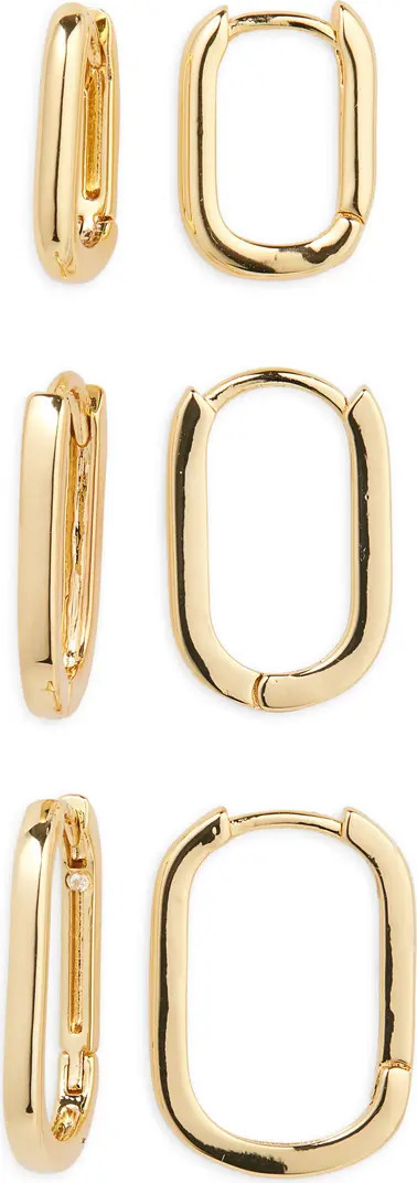 Set of 3 Oval Hoop Earrings | Nordstrom