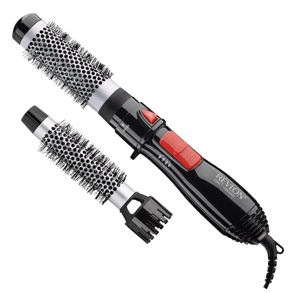 Revlon All-In-One 1" and 1-1/2" Ceramic Style Hot Air Brush, Black | Walmart (US)