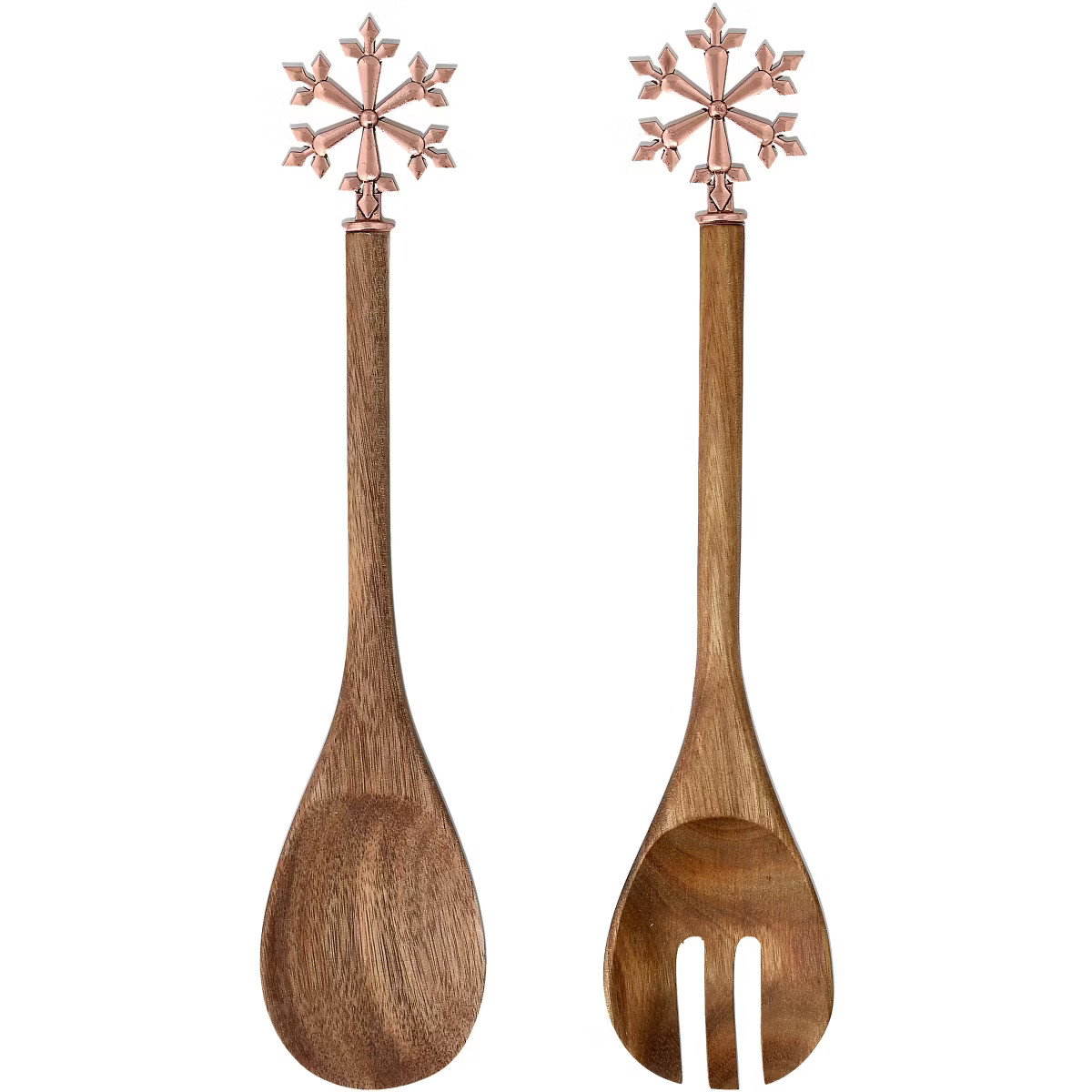 Pavilion Gift Company - Snowflake - 13" Acacia 2 Piece Utensil Set - Kitchen Utensil Sets | Target