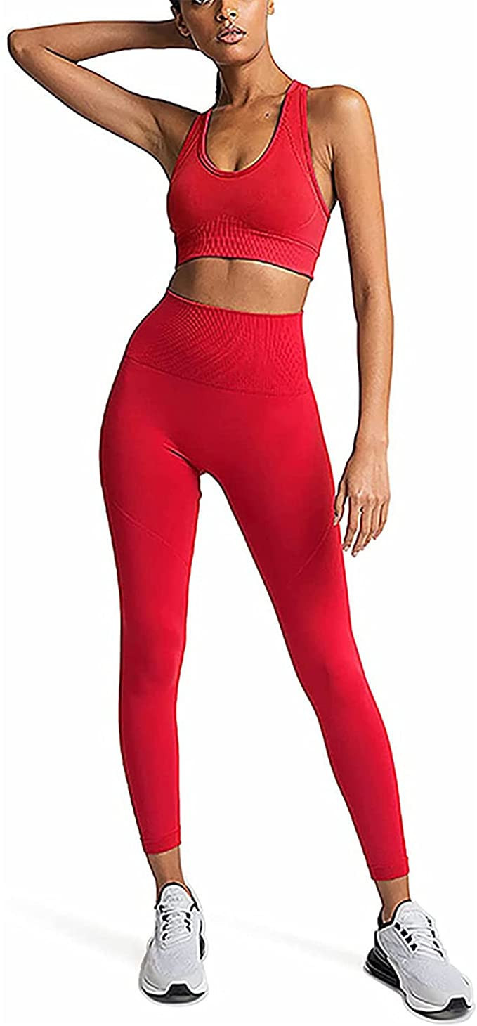 Beaufident Workout Sets for Women Active 2 Piece Seamless Matching High Waist Yoga Set Gym Outfit... | Amazon (US)