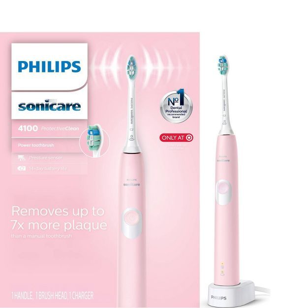 Philips Sonicare Protective Clean 4100 Plaque Control Rechargeable Electric Toothbrush - Black - ... | Target