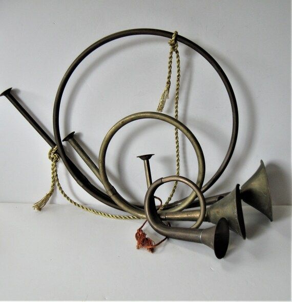 3 Vintage Decorative Brass Hunting Horns French Horn Bugle | Etsy | Etsy (US)