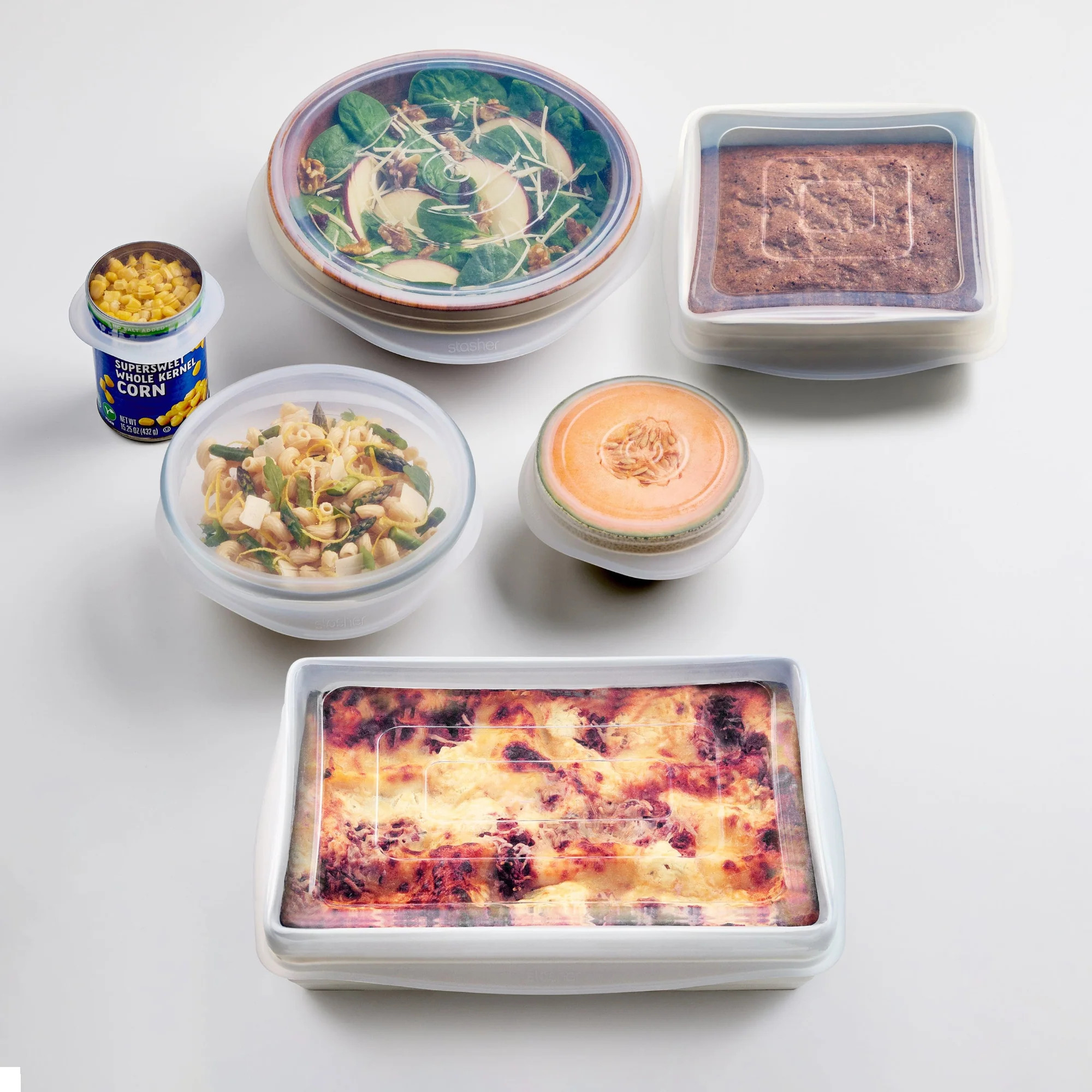 Stasher Silicone Lids for Food Storage | Reusable Stretch Lid 6-Pack Bundle | Stasher Bag