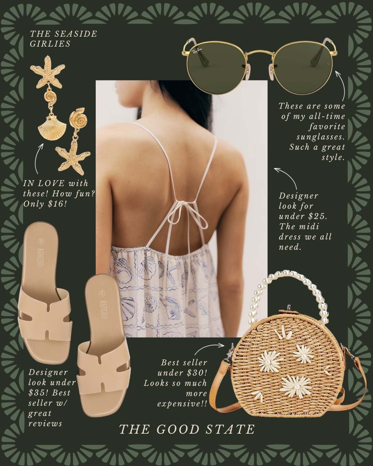 The Seaside Girlies🐚 Save up to 53% on all the cutie items shown!

This one is for the girlies who thrive most when the sea breeze is blowing through their hair. For the one’s soaking up every minute of sunshine and lingering a little longer to watch the sun set behind endless ocean water. This is for the ladies who love all things crochet, woven, bright and happy. Cheers to the longer days and sun-kissed skin☀️ 🌊 

Tuckernuck, Amazon, Amazon fashion, H&M, Target, Target style, swimwear, swimsuit, white swimsuit, wedding guest dress, one piece swimsuit, beauty, shoes, sandals, crochet top, yellow swimsuit, classic style, preppy style, beauty, essentials beach, Charleston, Rosemary Beach, easter, dress, vacation, outfit, resort, outfit, evening, dress, formal dress, affordable, fashion, the good state, Lauren England, beach, earrings, jewelry, sunglasses, sun hat

#LTKStyleTip #LTKFindsUnder50 #LTKSaleAlert