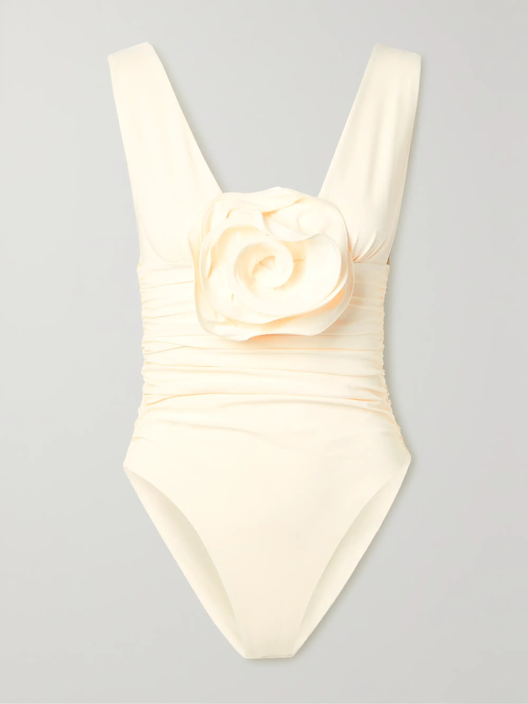 Appliquéd ruched swimsuit | NET-A-PORTER (US)
