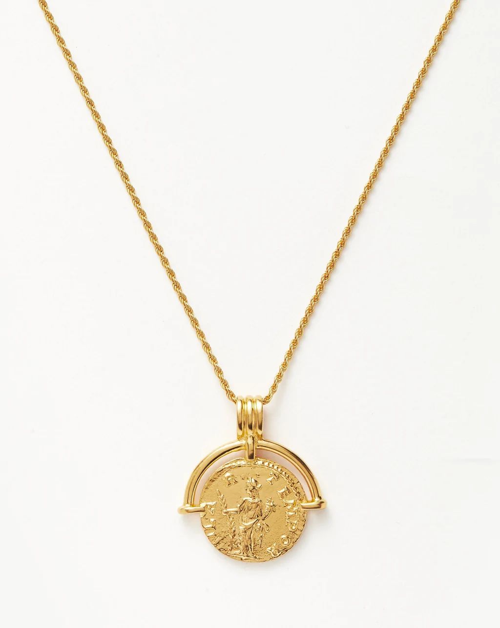 Lucy Williams Engravable Roman Arc Coin Necklace | Missoma